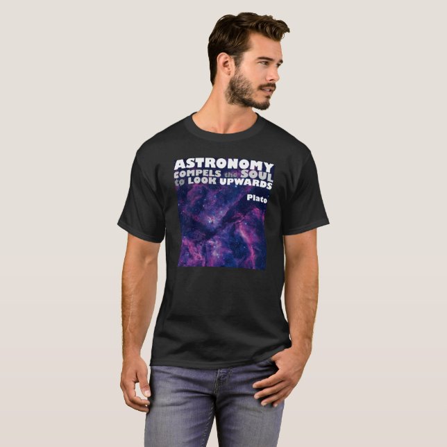T-shirt L'astronomie oblige à regarder - la citation de (Devant entier)