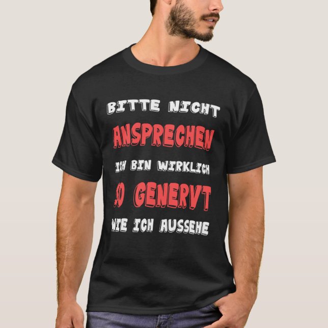 T-shirt Late Riser Annoyed Grumpy Morning Group German Sa (Devant)