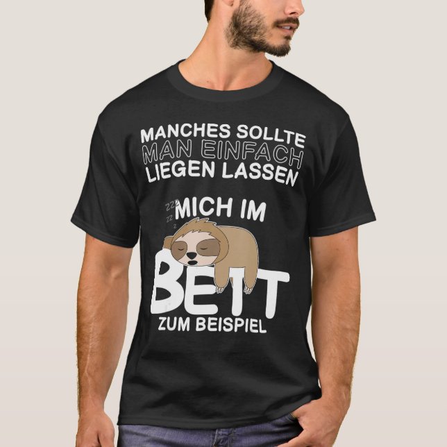 T-shirt Late Sleeper Sloth  Sleep  Pyjamas (Devant)