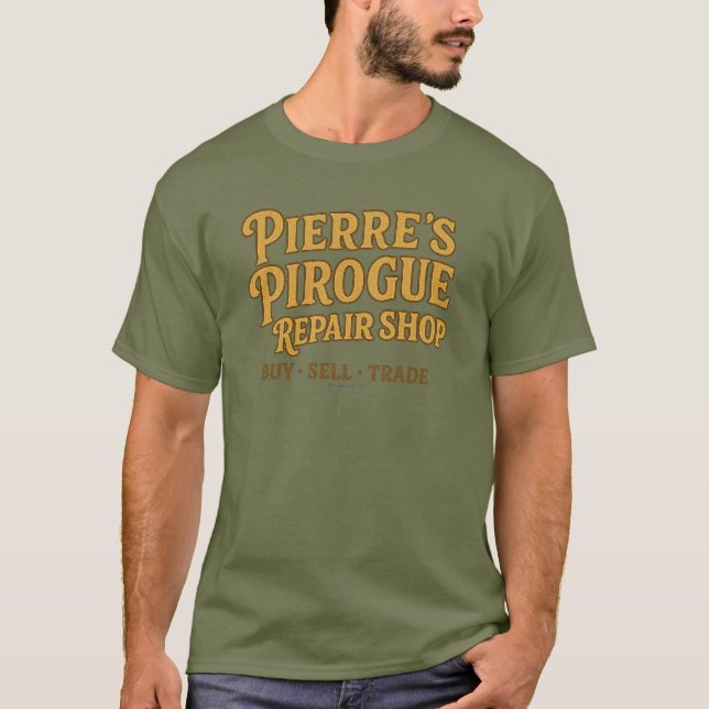 T-shirt L'Atelier de Réparation de Pirogue de Pierre -  (Devant)