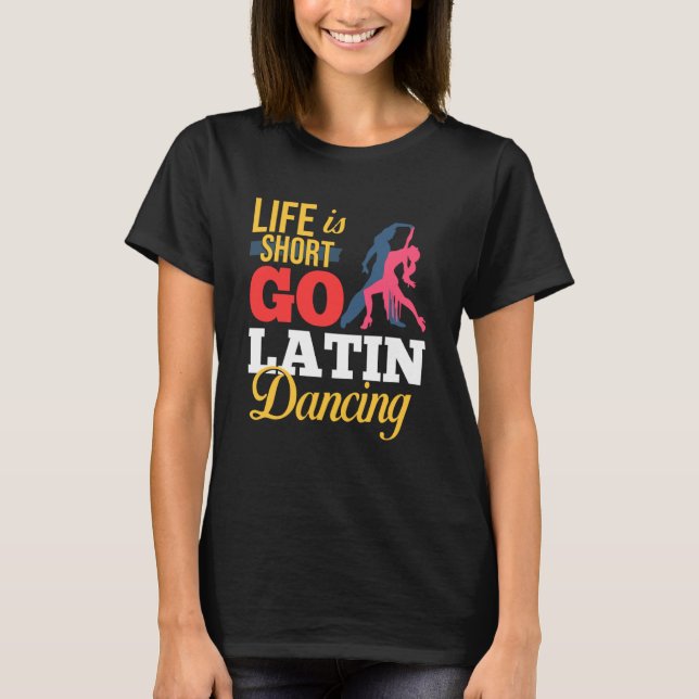 T-shirt Latin Dance Musique Chaussures Leçons Débutant Ent (Devant)