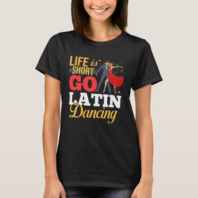 T-shirt Latin Dance Musique Chaussures Leçons Débutant Ent (Devant)