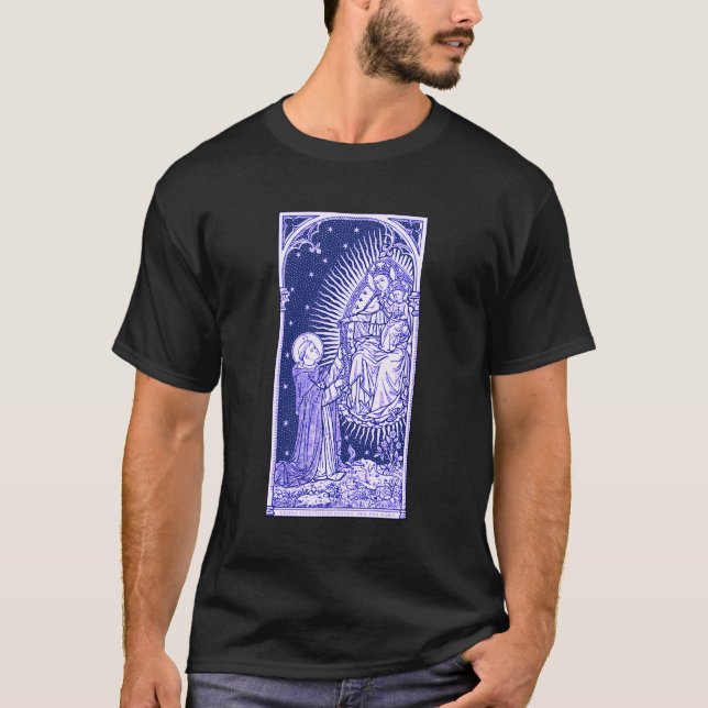 T-shirt Latin Notre Dame Du Rosaire Marian Consecration J (Devant)
