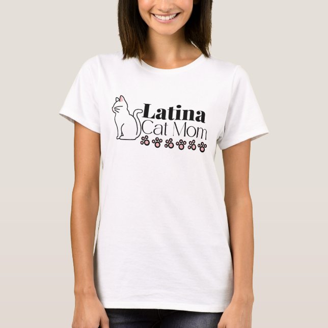 T-shirt Latina Chat Maman Femme (Devant)