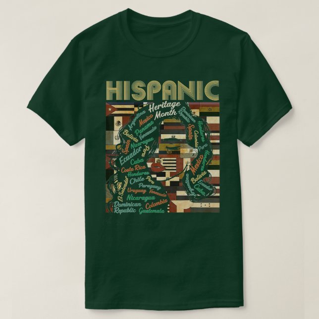 T-shirt Latina Femmes Art Hispanique Mois du patrimoine La (Design devant)