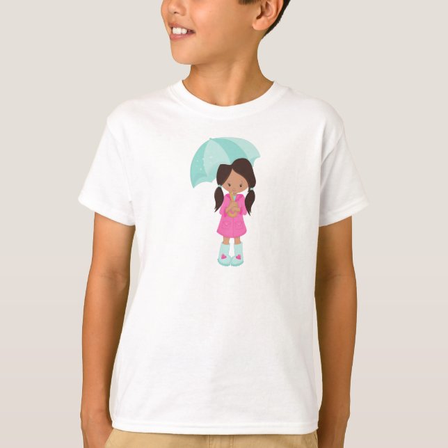 T-shirt Latina Girl, Fille En Armature, Fille Avec Paraplu (Devant)