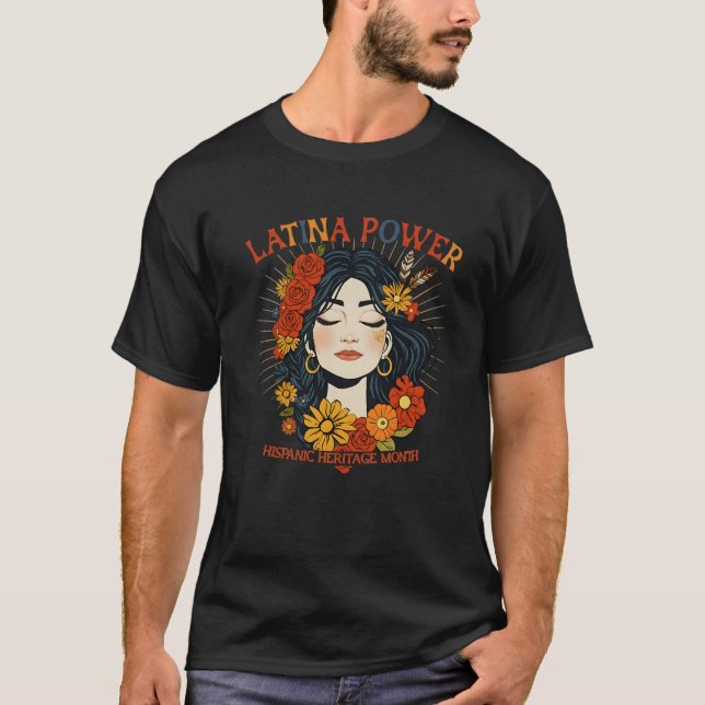 T-shirt Latina Power - Design historique hispanique (Devant)