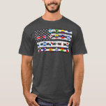T-shirt Latino Countries Hispanic Heritage Month Flags Dis<br><div class="desc">Latino Countries Hispanic Heritage Month Flags Distressed  .</div>