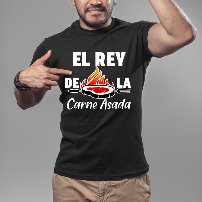 T-shirt latino papa el Rey de la Carne Asada (Créateur téléchargé)