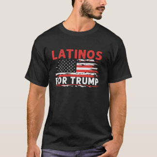 T-shirt Latinos pour Trump 2024 Election USA Drapeau hispa