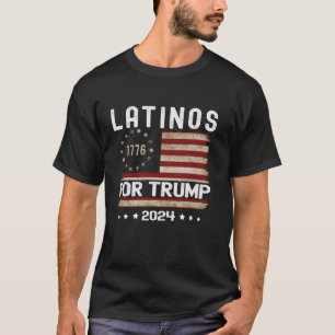 T-shirt Latinos pour Trump 2024 Funny Election USA Drapeau