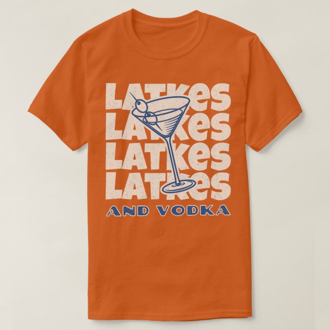 T-shirt Latkes et Vodka Hanoukka Party (Design devant)