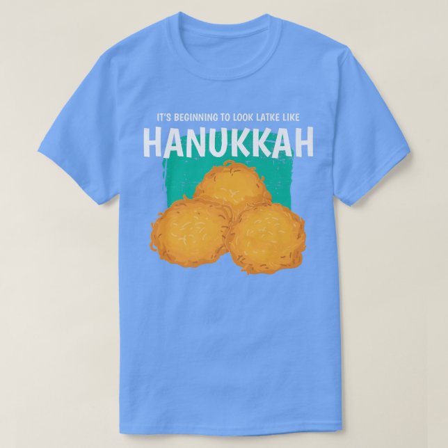 T-shirt Latkes traditionnels juifs Hanoukka Pun  (Design devant)