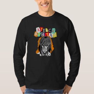 T-shirt L'attaque des Titans Saison 4 Eren et Lettres de r