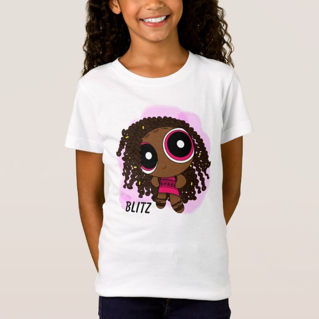 T-Shirt L'attaque éclaire de filles d'Afropuff (Devant)