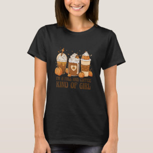 T-shirt Latte Citrouille Spice Coffee Boisson Automne Sais