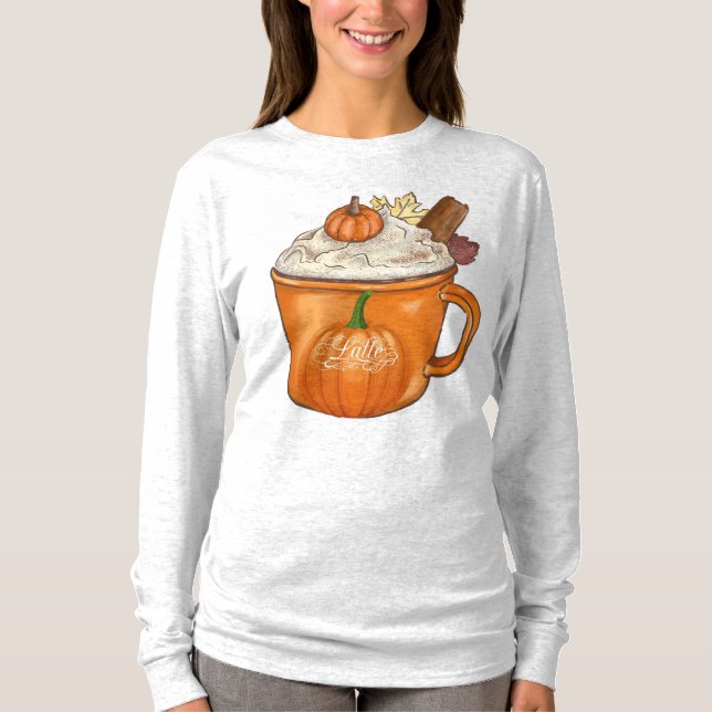 T-shirt Latte épice citrouille (Devant)