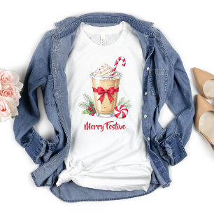 T-shirt Latte glacé personnalisé pour les fêtes de Noël