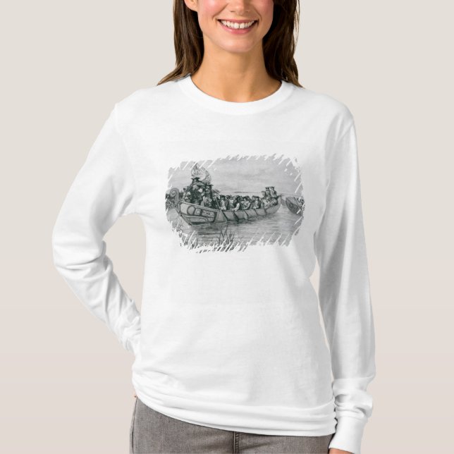 T-shirt L'atterrissage de Cadillac (Devant)