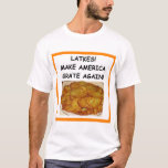 T-shirt lattes<br><div class="desc">marrant, humour, latkes, casher, deli, channukah, hannukah, pomme de terre, crêpes, bijoux</div>