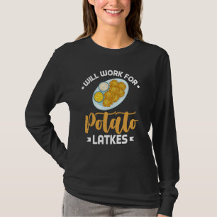 T-shirt Lattes de pommes de terre recettes de crêpes juive