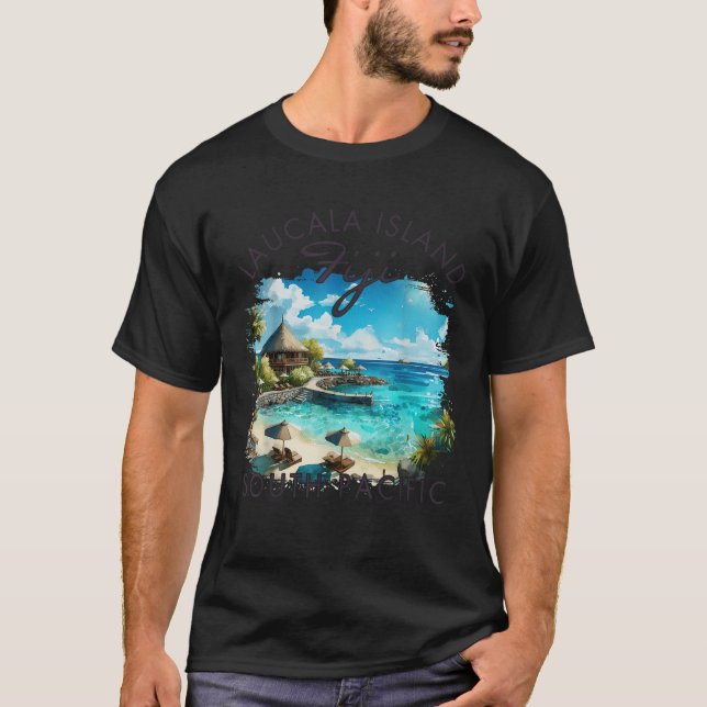 T-shirt Laucala Island Fidji Pacifique Sud Voyage Sump (Devant)