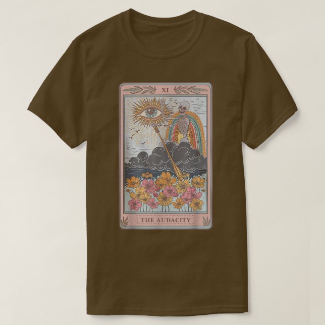 T-shirt L'Audacity Skeleton Tarot Card Sun Evil Eye Aest (Design devant)