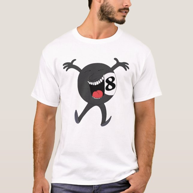 T-shirt Laughing Eightball Mascot (Devant)