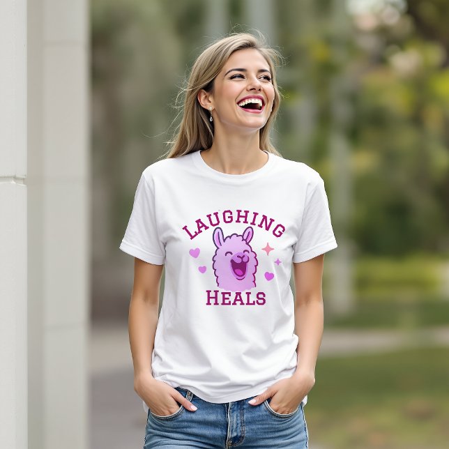 T-shirt Laughing Heals Cute Llama (Créateur téléchargé)
