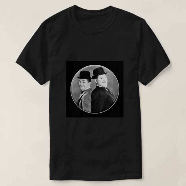 T-shirt LAUREL AND HARDY. Stan Laurel and Oliver Hardy in  (Design devant)