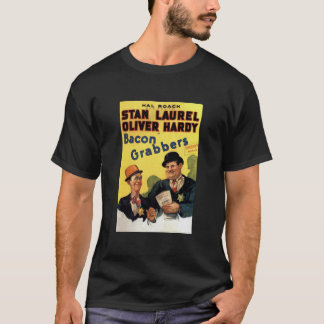 T-shirt Laurel et Hardy. Bacon Grabbers. Des affiches. Cl