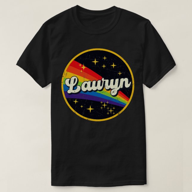 T-shirt Lauryn Rainbow dans l'espace GrungeStyle Vintage (Design devant)