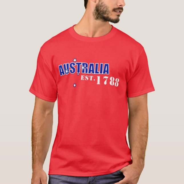 T-shirt L'Australie des hommes, est. chemise 1788 (Devant)