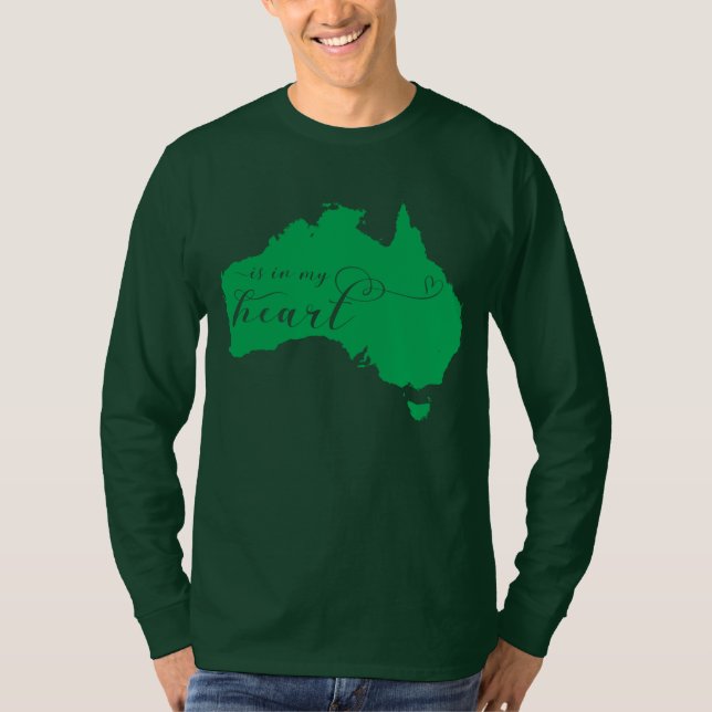 T-shirt L'Australie est dans mon coeur (Devant)