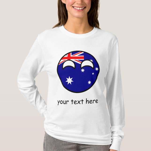 T-shirt L'Australie Geeky tendante drôle Countryball (Devant)