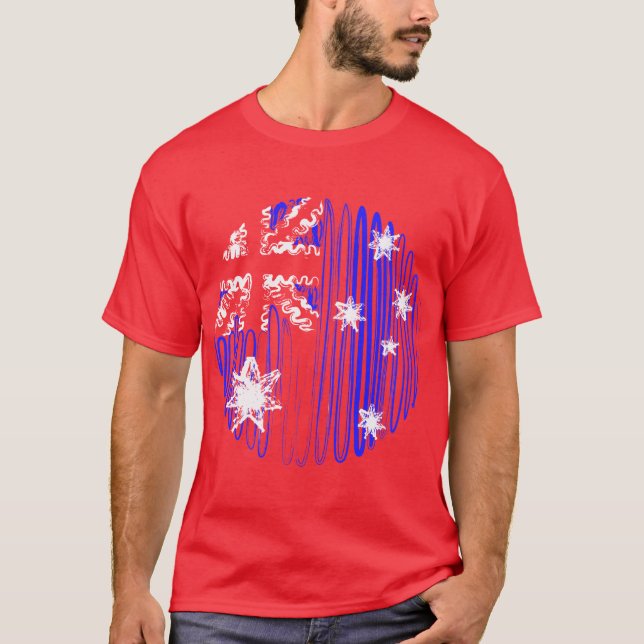T-shirt L'Australie sur le tee - shirt rouge (Devant)