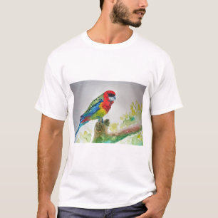 T-shirt L'australienne Rosella Parrot Watercolor art T Shi