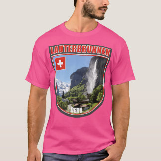 T-shirt Lauterbrunnen Cascade Bern Alpes Suisse