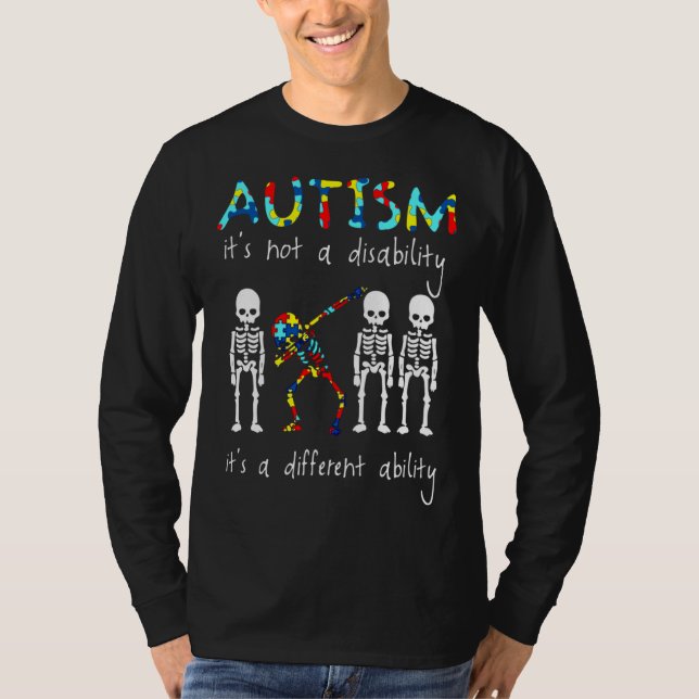 T-shirt L'autisme Ce N'Est Pas Un Handicap (Devant)