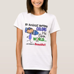 T-shirt L'autisme COLORE SON PROPRE neveu du MONDE
