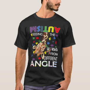 T-shirt L'Autisme De La Girafe Voir Le Monde De Différents