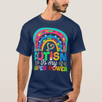 T-shirt L'autisme est ma super puissance TDAH Puzzle Autis