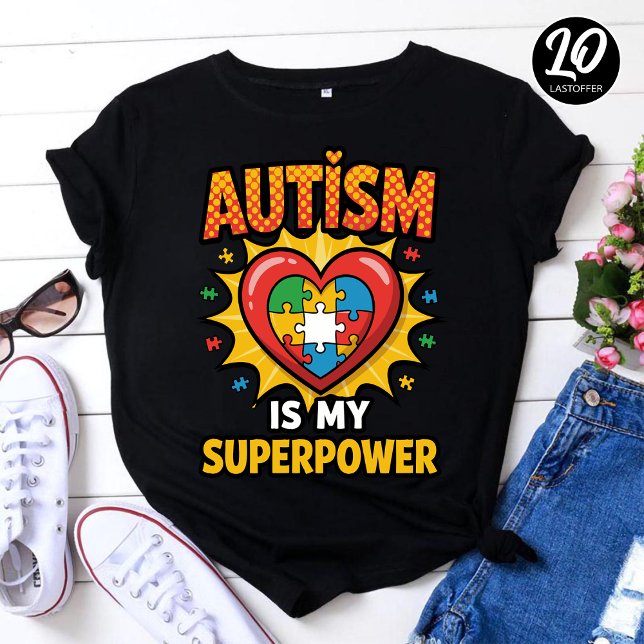T-shirt L'autisme est mon super pouvoir Neurodiversity Don (Créateur téléchargé)