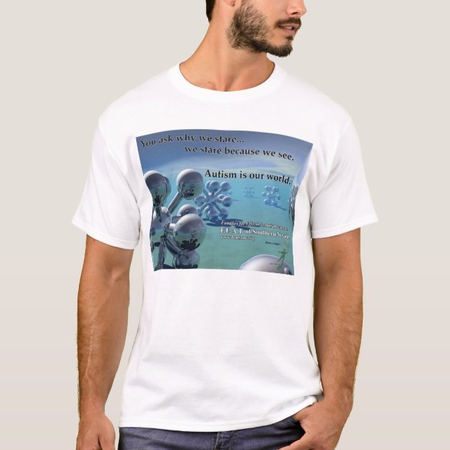 T-shirt - l'autisme est notre monde (Devant)
