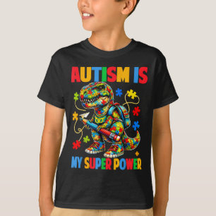 T-shirt L'autisme est un dinosaure superpuissant puzzle t