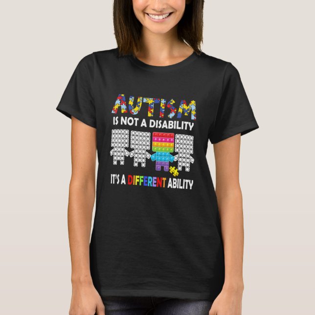 T-shirt L'autisme est une capacité différente Autisme drôl (Devant)