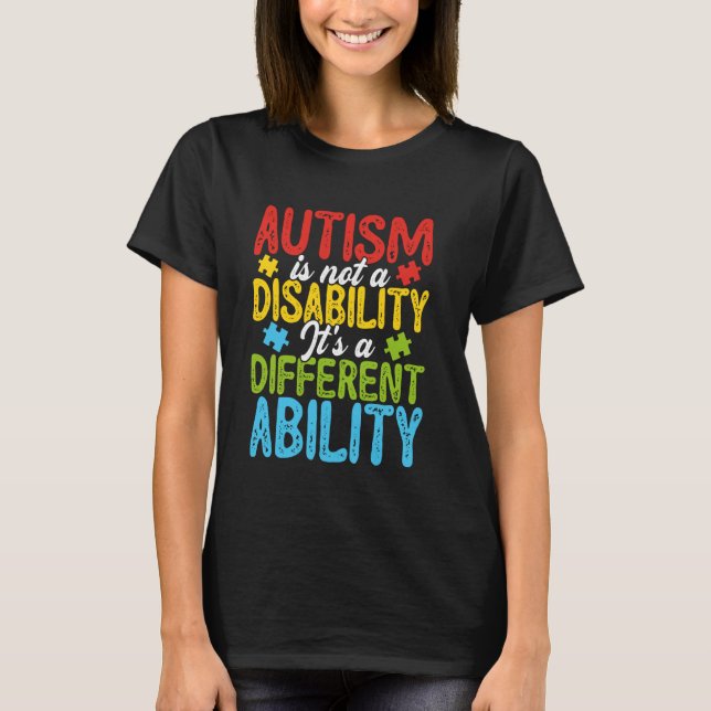 T-shirt L'autisme est une capacité différente Neurodiversi (Devant)