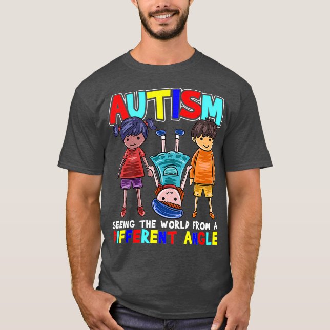 T-shirt L'autisme face au monde d'un autre angle (Devant)