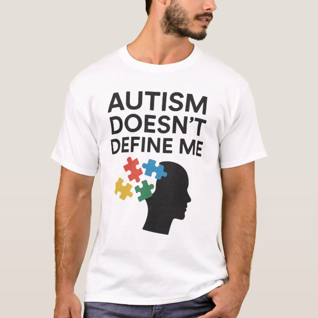 T-shirt L'autisme ne me définit pas Puzzle Art (Devant)