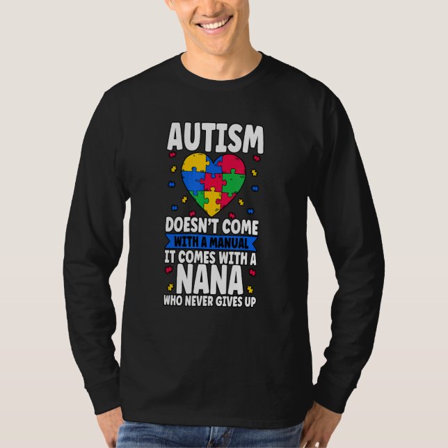 T-shirt L'autisme ne vient pas avec un manuel (Devant)